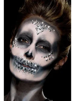 Make-Up FX, Gesichtsjuwelen, Silber, Bogen mit 100 Stück