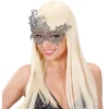 Maske Barock aus Spitze, silber