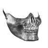 Maske, halb, silber, für das Kinn