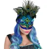Maske Pfau mit Federschmuck