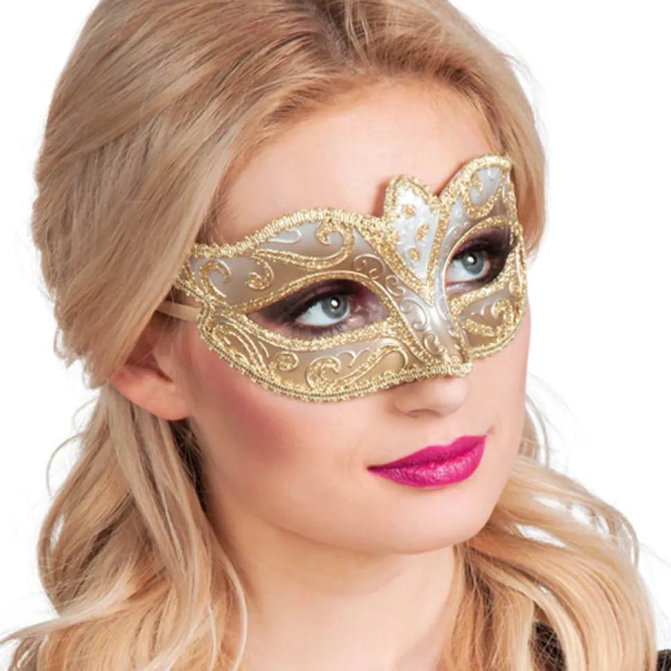 Maske Venedig, Felina, gold