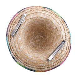 Mini-Hut Sombrero aus Stroh, mit Clips