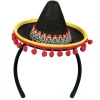 Mini-Hut Sombrero, mit Haarreif, schwarz