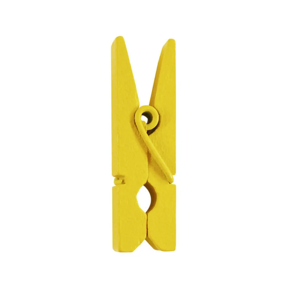 Mini-Wäscheklammern gelb, 3,5 cm, 12 Stk.