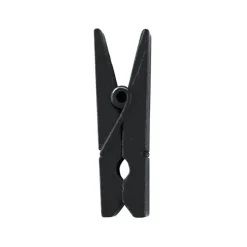 Mini-Wäscheklammern schwarz, 3,5 cm, 12 Stk