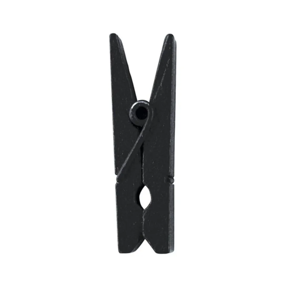Mini-Wäscheklammern schwarz, 3,5 cm, 12 Stk