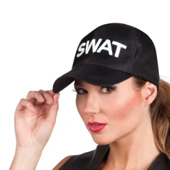 Mütze SWAT, schwarz, größenverstellbar