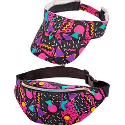 NEU Accessoire-Set 80s Funky Fashion, Schirmmütze und Bauchtasche