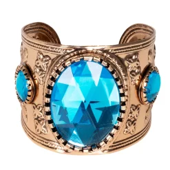 NEU Armreif Ägytpen mit großen blauen Steinen, gold
