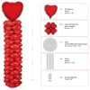 NEU Ballon-Display Valentine, inklusive 16 Folienballons, rote Herzen
