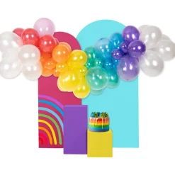 NEU Ballon-Girlanden-Set Rainbow, 67 Teile inkl. Ballonband für 200cm Ballongirlande