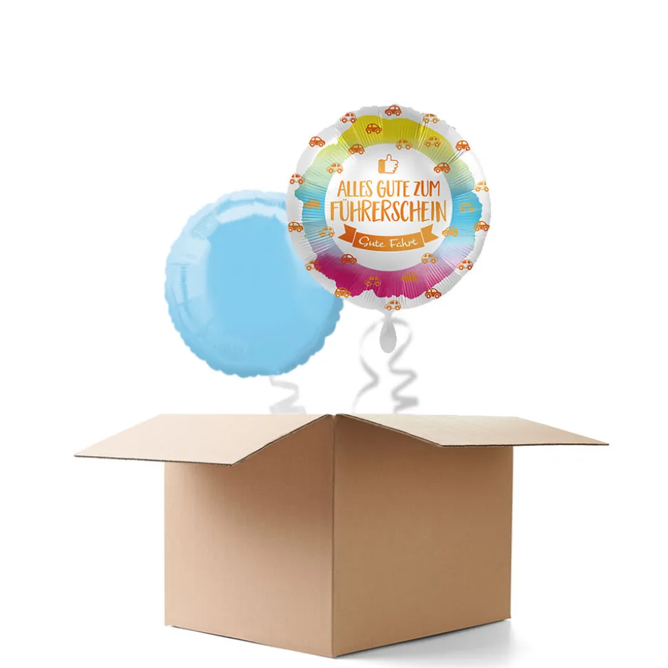 NEU Ballongrüße Alles Gute zum Führerschein, 2 Ballons
