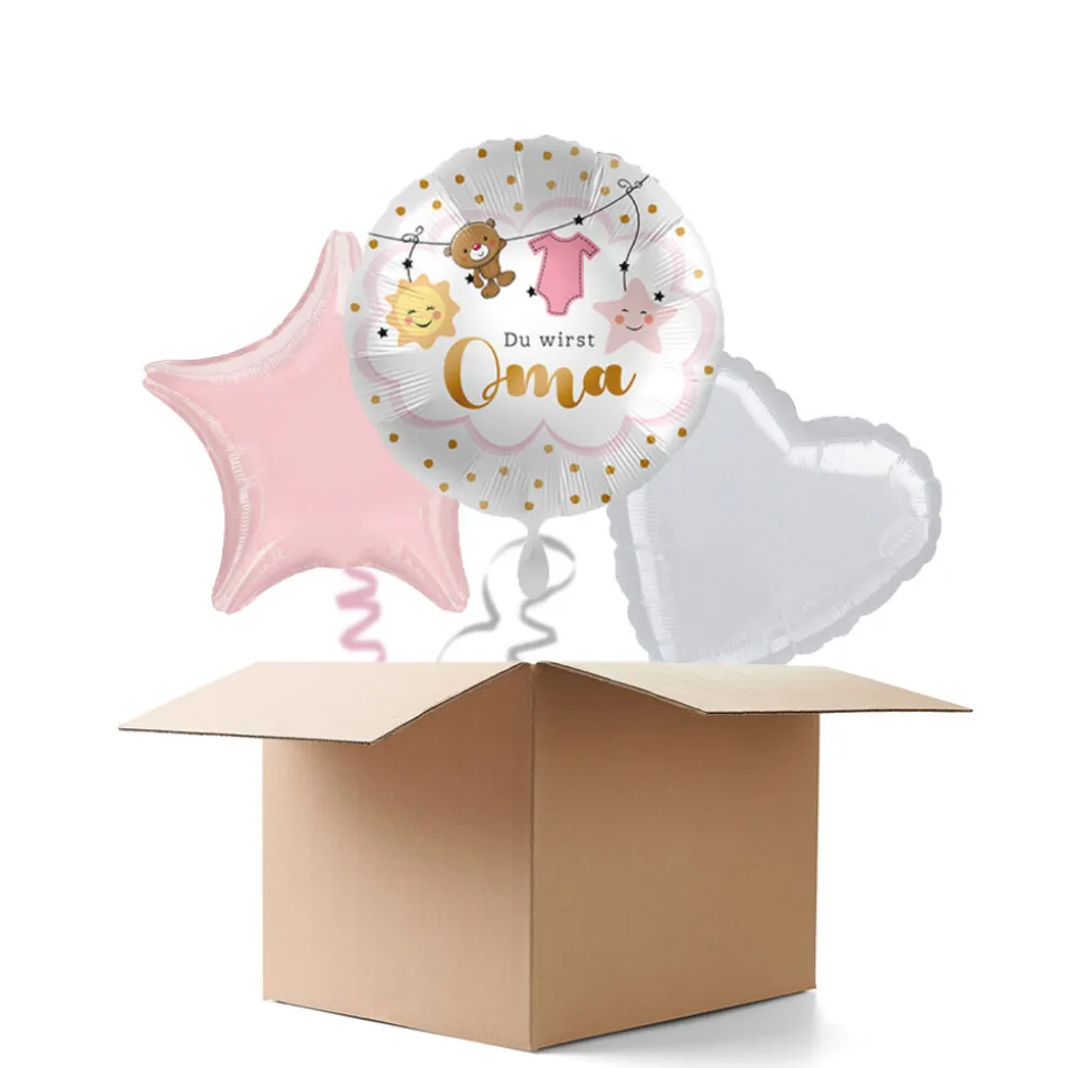 NEU Ballongrüße Du wirst Oma, 3 Ballons