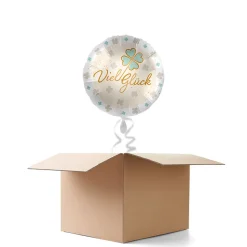NEU Ballongrüße Glücksklee Viel Glück, 1 Ballon