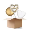 NEU Ballongrüße Goldhochzeit, 3 Ballons