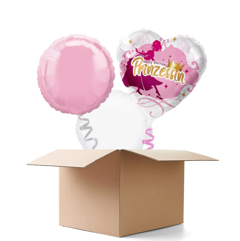 NEU Ballongrüße Happy Birthday Prinzessin, 3 Ballons