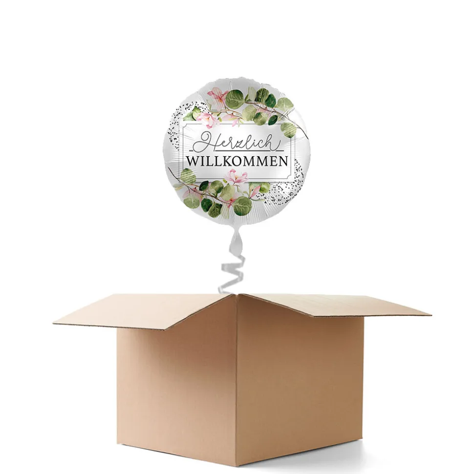 NEU Ballongrüße Herzlich Willkommen, 1 Ballon