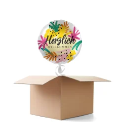 NEU Ballongrüße Herzlich Willkommen, 1 Ballon