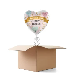 NEU Ballongrüße lebe liebe lache Happy Birthday, 1 Ballon
