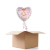 NEU Ballongrüße Pink Hearts Hip Hip Hurra 3. Geburtstag, 1 Ballon