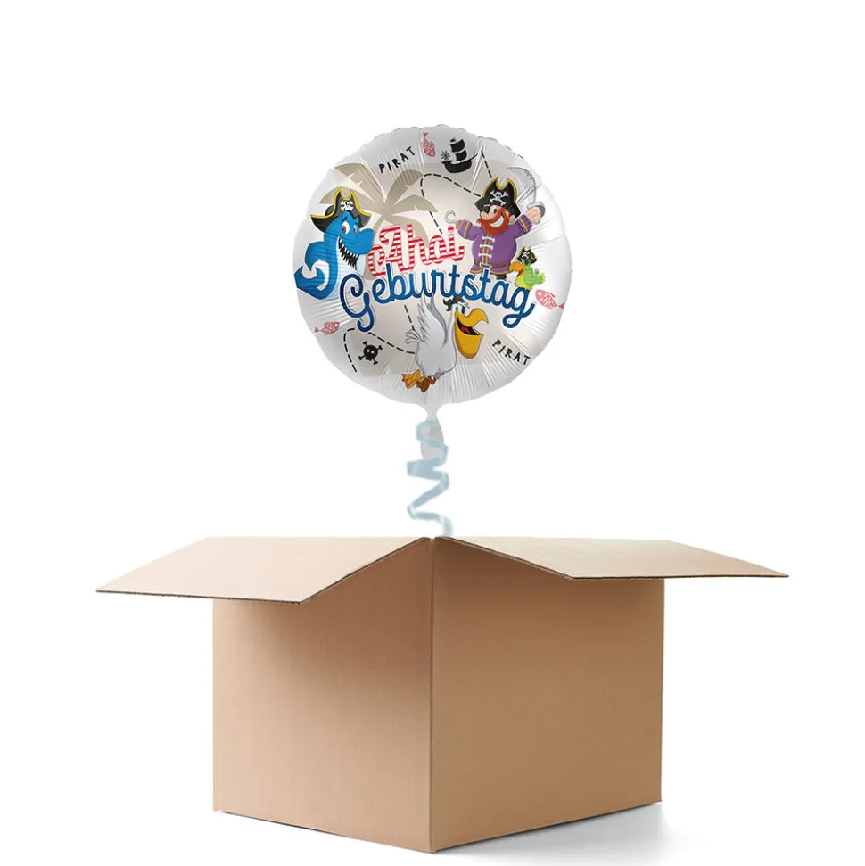 NEU Ballongrüße Pirat Ahoi Geburtstag, 1 Ballon