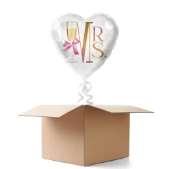 NEU Ballongrüße Sektglas Mrs., 1 Ballon