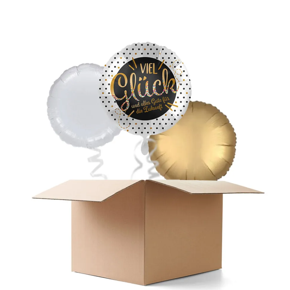 NEU Ballongrüße Viel Glück, 3 Ballons