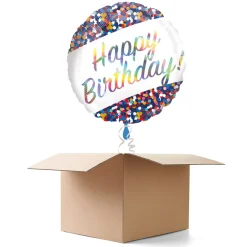 NEU Ballongrüsse Iridescent Geburtstag Konfetti, 1 Ballon