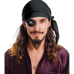 NEU Bandana / Piratentuch aus Samt, Einheitsgröße, Schwarz