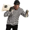 NEU Banditen-Set / Kostümset Dieb, inkl. Shirt, Maske & Mütze, Gr. M/L