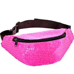 NEU Bauchtasche / Gürteltasche mit Pailletten, Neon-Pink
