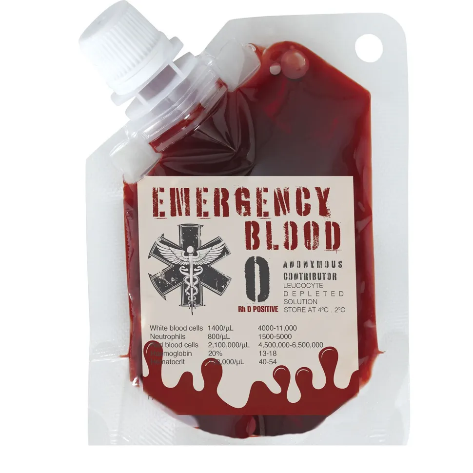 NEU Beutel Kunstblut Emergency Blood, 30ml