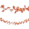 NEU Blätter-Girlande orange, ca. 190cm, Kunststoff