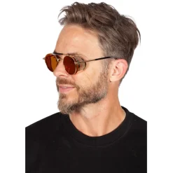 NEU Brille Festival gold mit seitlichem Sonnenschutz