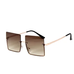 NEU Brille Festival Square, braune eckige Gläser