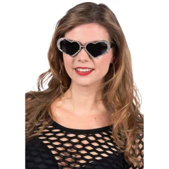 NEU Brille Herzform, mit Strasssteinen
