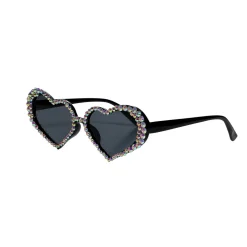 NEU Brille Herzform, mit Strasssteinen