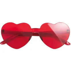 NEU Brille Herz, rahmenlos, rot, Herzbrille