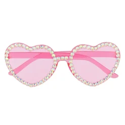 NEU Brille Herz, rosa mit Brillies