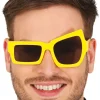 NEU Brille hochgezogene Augenbraue, gelb