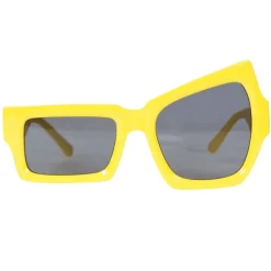 NEU Brille hochgezogene Augenbraue, gelb