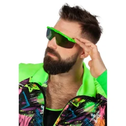 NEU Brille 80ies, neon-grün