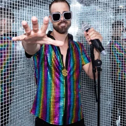 NEU Brille Party schwarz, mit Schmucksteinen