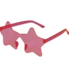 NEU Brille rahmenlos, mit Gläsern in Sternform, pink