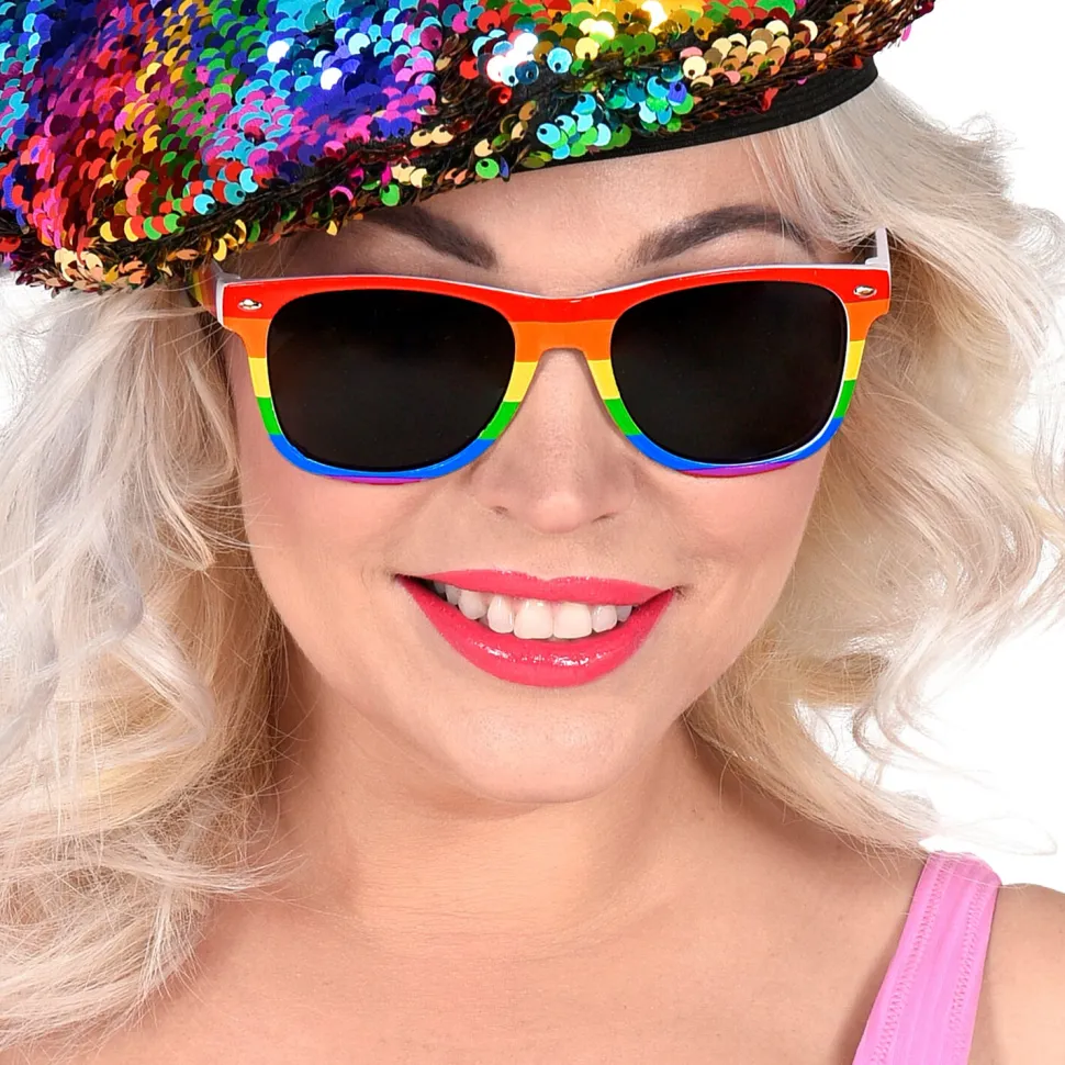 NEU Brille Regenbogen, mit dunklen Gläsern