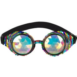 NEU Brille Regenbogen Pailletten, größenverstellbar