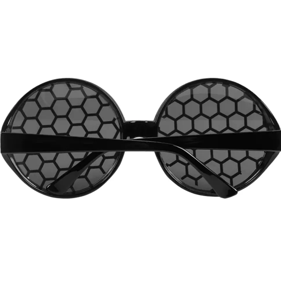 NEU Brille Wabenmuster, schwarz