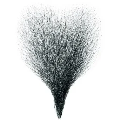 NEU Brusthaar-Toupet de Luxe, handgeknüpft, aus Kunsthaar, schwarz