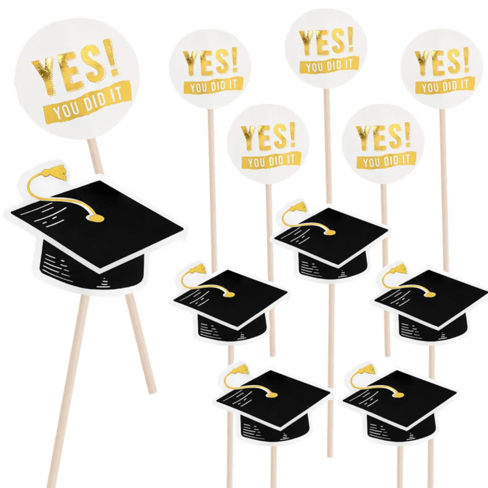 NEU Cocktail-Picker Graduation, 12 Stück mit verschiedenen Motiven