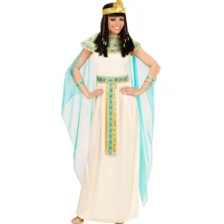NEU Damen-Kostüm Cleopatra-Kleid, inkl. Schmuck, Stirnband und Umhang, Gr. XS
